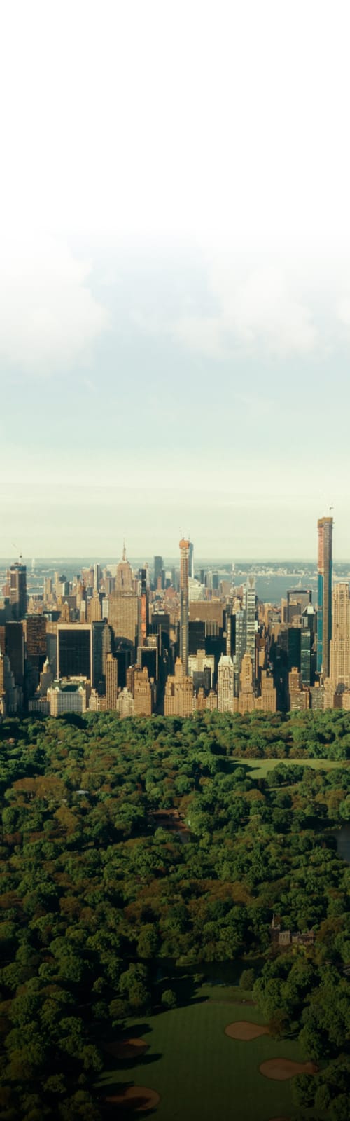 View of central park and billionaires row